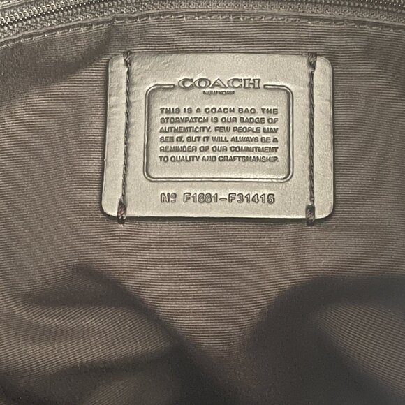 COACH Lexy Mixed Leather Suede Large Shoulder Bag - Picture 14 of 16